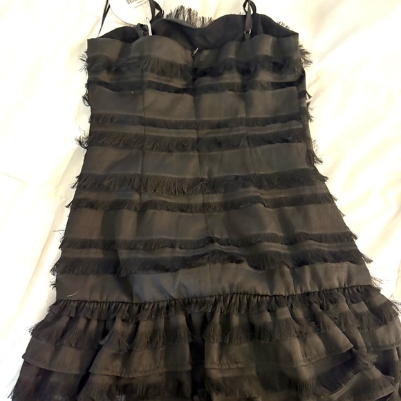 NWT Princess Polly black fringe Molina dress size 2 - Picture 3 of 5